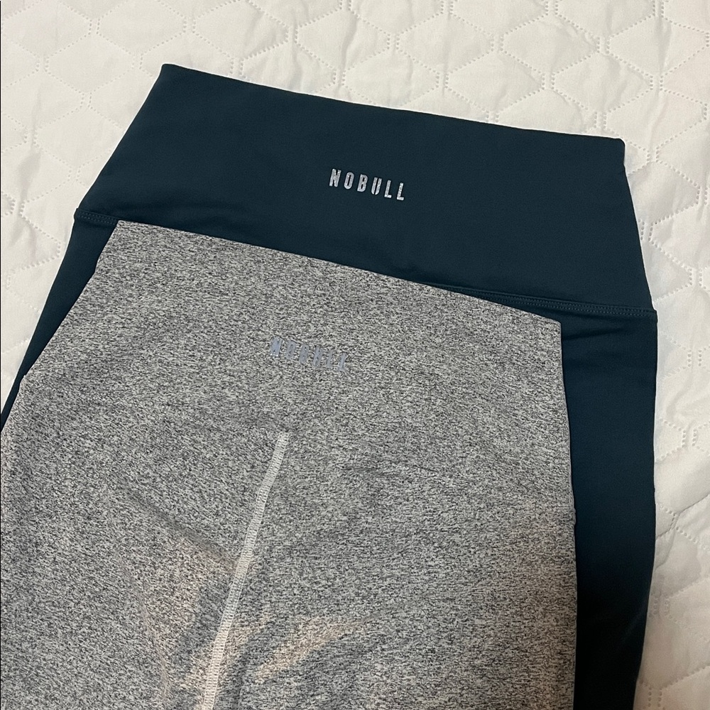 2 pairs of NOBULL Heather Gray Women's Leggings